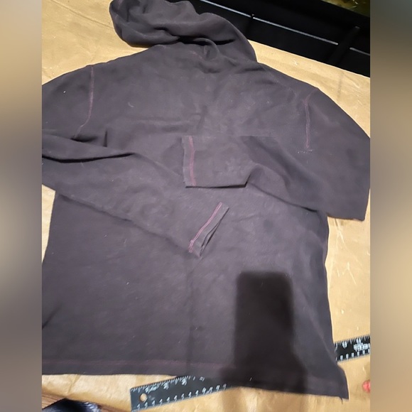 Bijou Jeans size large dark brown hooded sweater rhinestone zip front - Picture 5 of 14